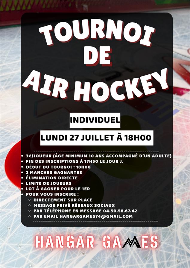 Tournoi de Air Hockey au Hangar Games_Les Carroz-d'Arâches