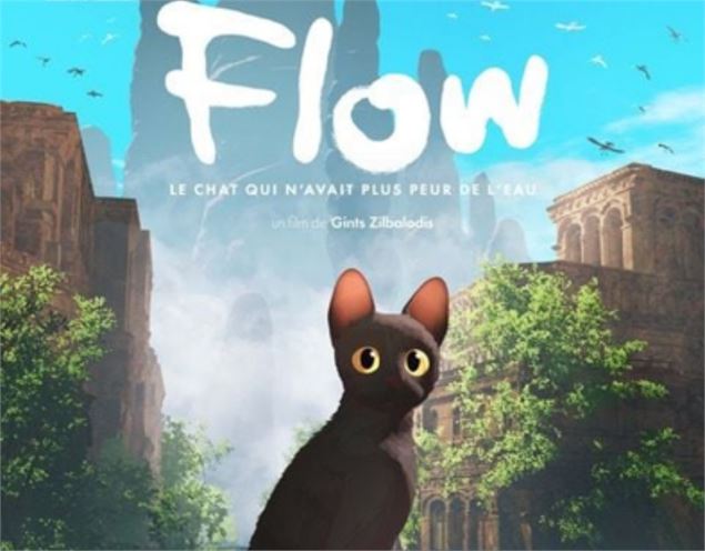 Affiche cinéma représentant un chat noir - La_Soierie