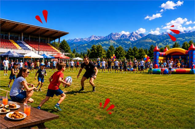 enfants jouant au rugby - ChatGPT image