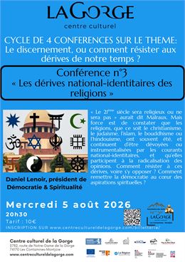 Conférence "Les dérives national-identitaires des religions" par Daniel Lenoir_Les Contamines-Montjo