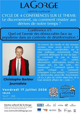 Conférence "Quel est l'avenir des démocraties au populisme dans un contexte de désinformation ?" par