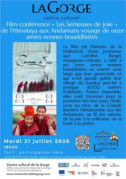 Film conférence "Les semeuses de joie" de l'Himalaya aux Andamans, voyage de onze amies nonnes boudd