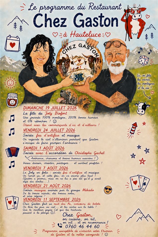 Les animations du restaurant Chez Gaston à Hauteluce_Les Contamines-Montjoie