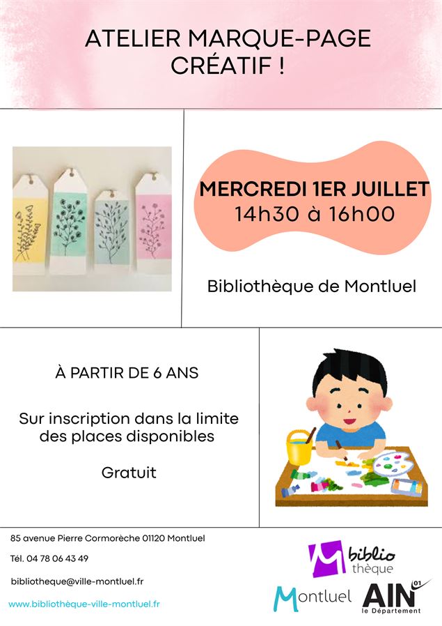 MARQUE PAGE - Bibliothèque