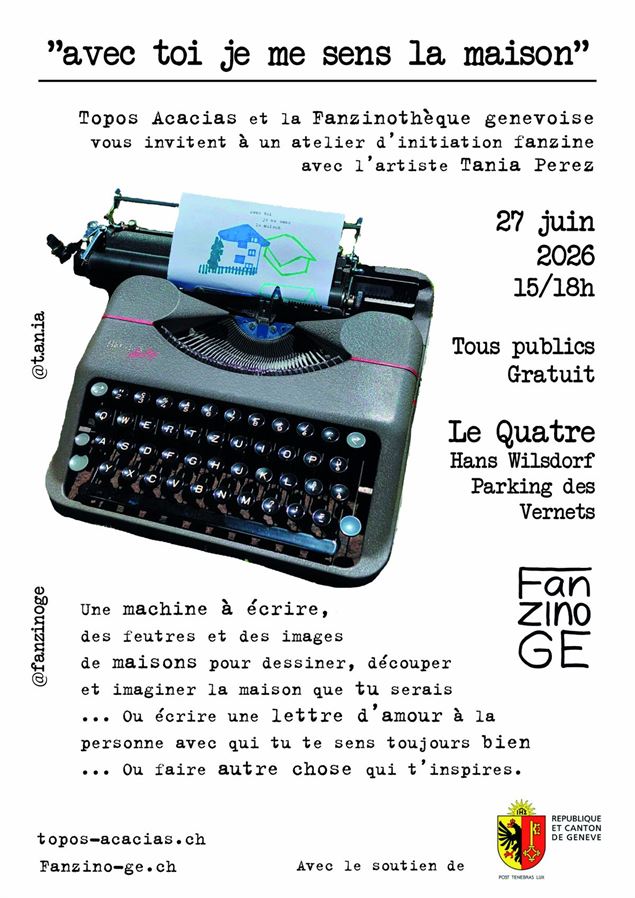 Avec toi je me sens la maison - atelier fanzine avec la Fanzinothèque genevoise - DR