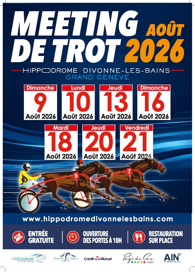 Courses de trot 2026 à l'hippodrome_Divonne-les-Bains - Hippodrome de Divonne