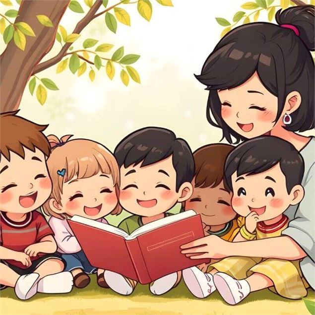 Lire au parc - Image synthétique