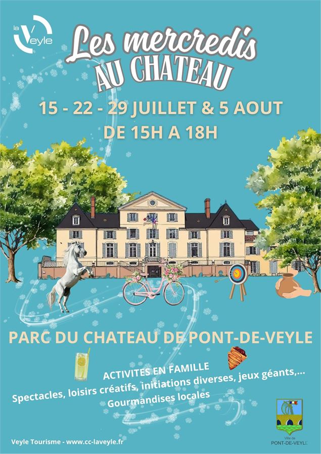 Affiche des mercredis au château - Communauté de commune de la Veyle