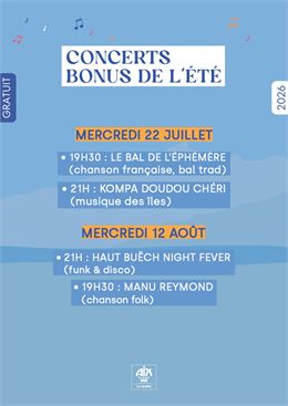 Concerts bonus de l'été - Mairie d'Aix-les-Bains