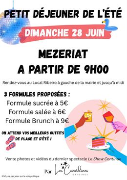 Affiche Petit déjeuner de l'été - comédiensmézériatorigines©