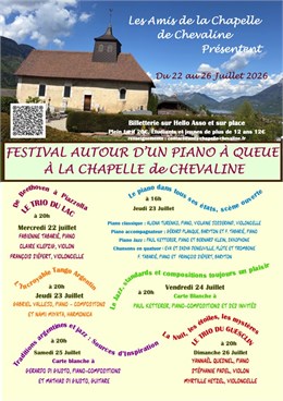 FESTIVAL "AUTOUR DU PIANO À QUEUE" à la Chapelle de Chevaline
