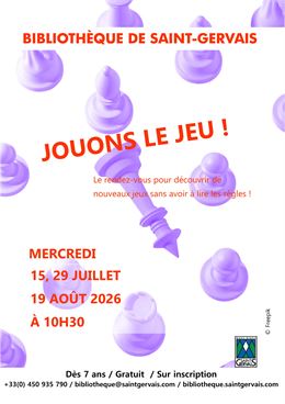 Jouons le jeu à la bibliothèque_Saint-Gervais-les-Bains - freepik