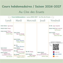 Planning – Cours hebdomadaires_Attignat - LCDE