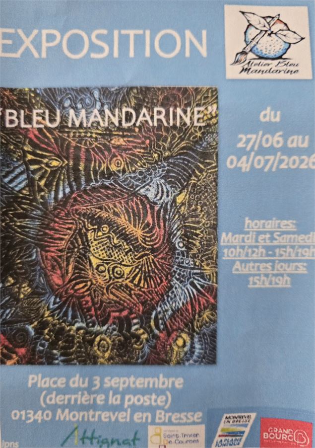 Affiche expo  - Bleu Mandarine Montrevel-en-Bresse 