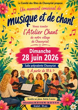 Affiche du concert de chant de Chaveyriat - Comité des fêtes Chaveyriat