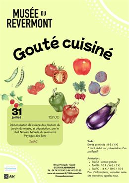 Goûter cuisiné - Voyage des Sens - 31/07/2026 - DR Musée du Revermont
