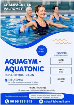 Cours  d'aquagym et d'aquatonic à Champagne en Valromey - Mairie de Champagne en Valromey