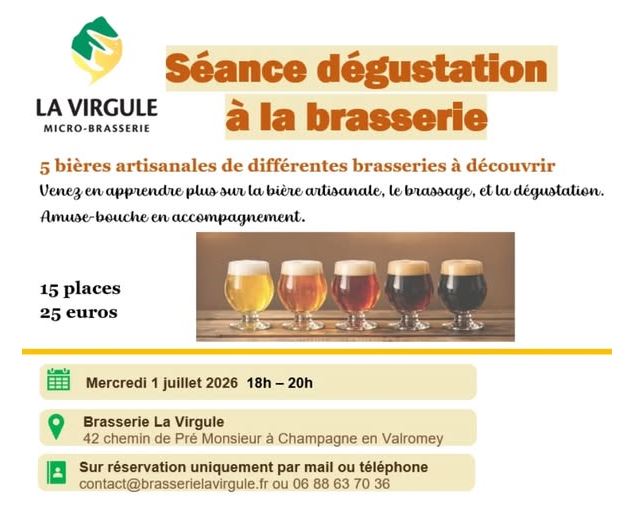 Séance de dégustation à la brasserie La Virgule_Champagne-en-Valromey - Brasserie La Virgule