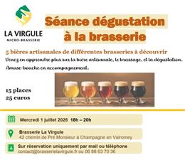 Séance de dégustation à la brasserie La Virgule_Champagne-en-Valromey - Brasserie La Virgule