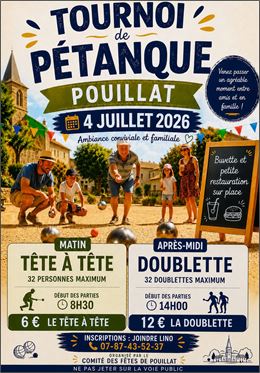 TOURNOI DE PETANQUE - ©Comité des fêtes de Pouillat