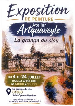Affiche de l'exposition de peinture à la Grange du Clou - Art Culture et Patrimoine