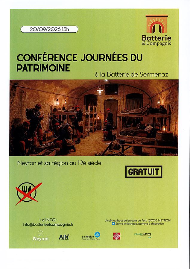 conférence pour les Journées Européennes du Patrimoine - Batterie et Compagnie
