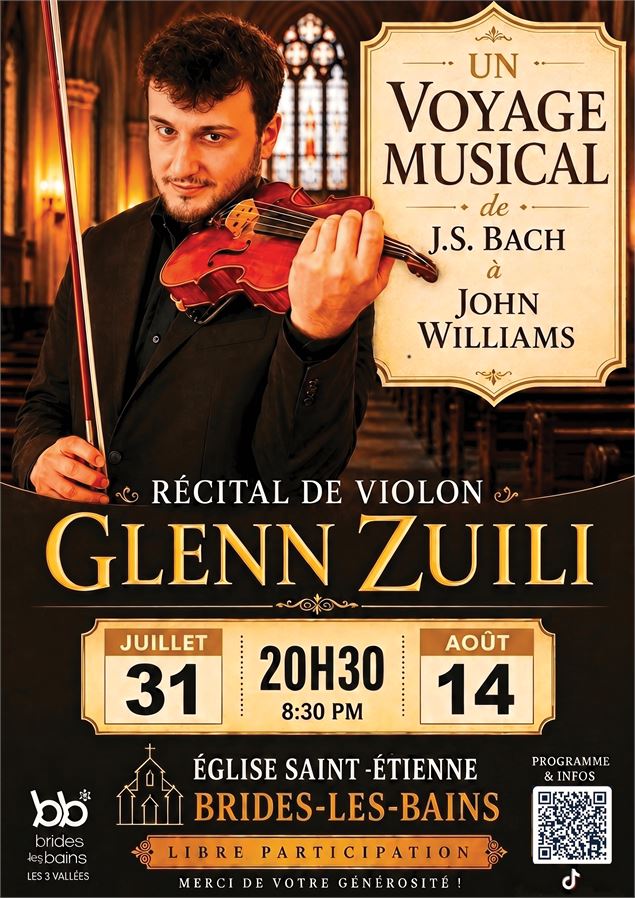 Affiche Récital de Violon - Glenn Zuili