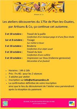 Ateliers-découverte d'artisanat - Artisans & Co