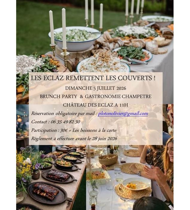 Brunch party et gastronomie champêtre au Chateau des Eclaz_Cheignieu-la-Balme - Château des Eclaz