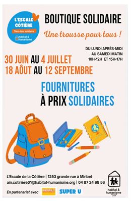 Boutique Solidaire: "Une trousse pour tous!" - Habitat et Humanisme