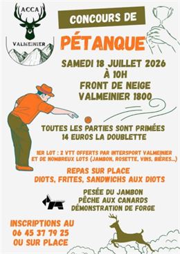 affiche tournoi de pétanque acca avec programme - ACCA - Valmeinier