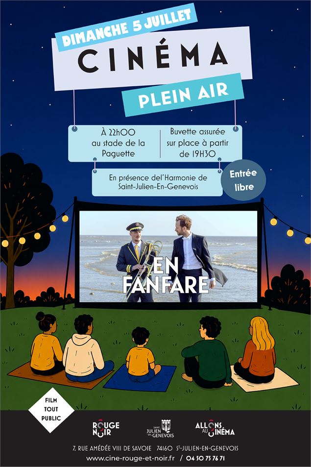 Affiche Cinéma plein-air 2026 - Cinéma Rouge&Noir