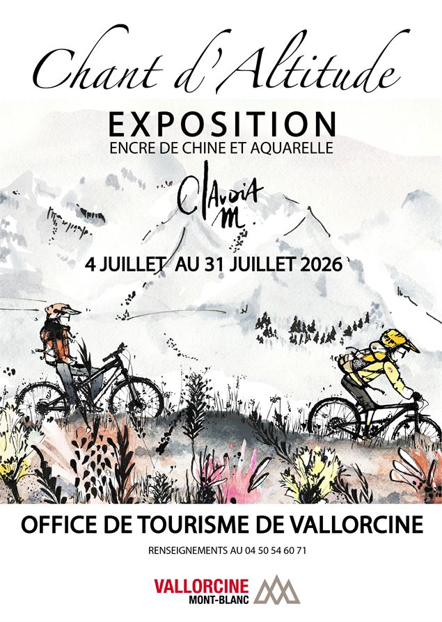 Exposition Encre de chine et aquarelles_Vallorcine - Claudia M