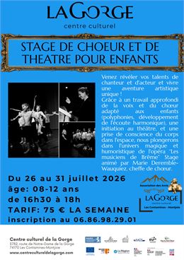 Stage de choeur et de théâtre pour enfants au Centre Culturel de la Gorge_Les Contamines-Montjoie