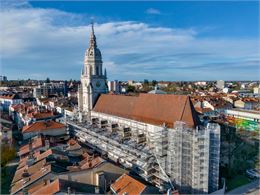 Photo drone du chantier de Notre-Dame - © Service Communication_cliché Arcom Design