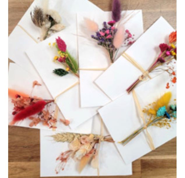 Atelier cartes fleuries - Pom'violette