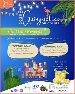 L'affiche détaille le programme de l'évènement - Centre Social Colibri