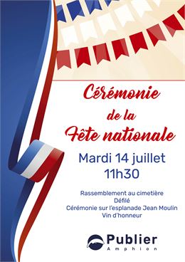 Cérémonie de la Fête Nationale à Publier - Mairie de Publier