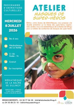 Atelier masques de super-héros_La Balme-de-Sillingy - Médiathèque de la Balme de Sillingy