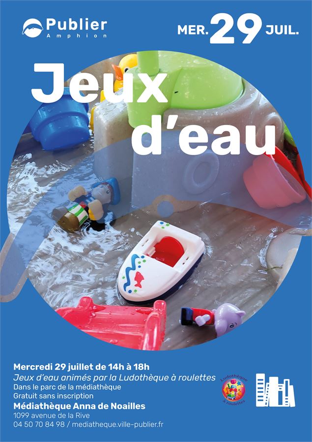 En période estivale, profitez des traditionnels jeux d'eau de la médiathèque ! - Mairie de Publier