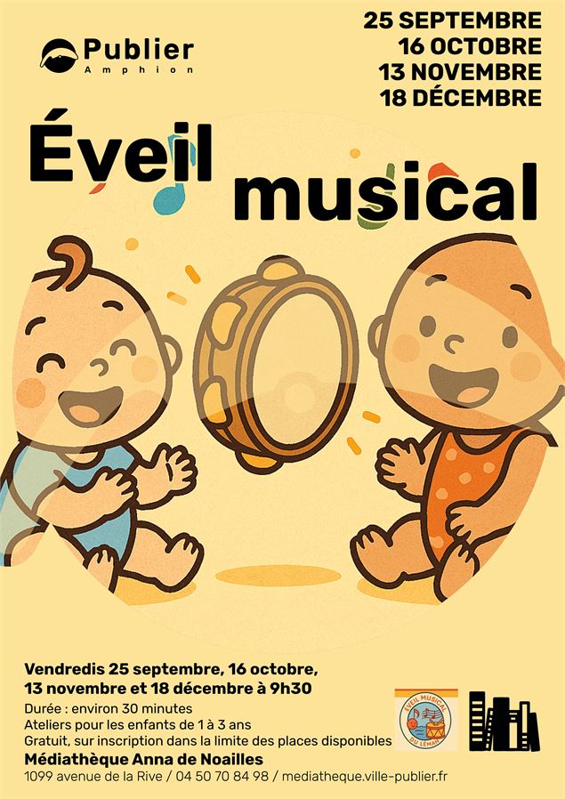 Découvrez  l'atelier éveil musical avec votre enfant et passez un doux moment en famille - Médiathèq
