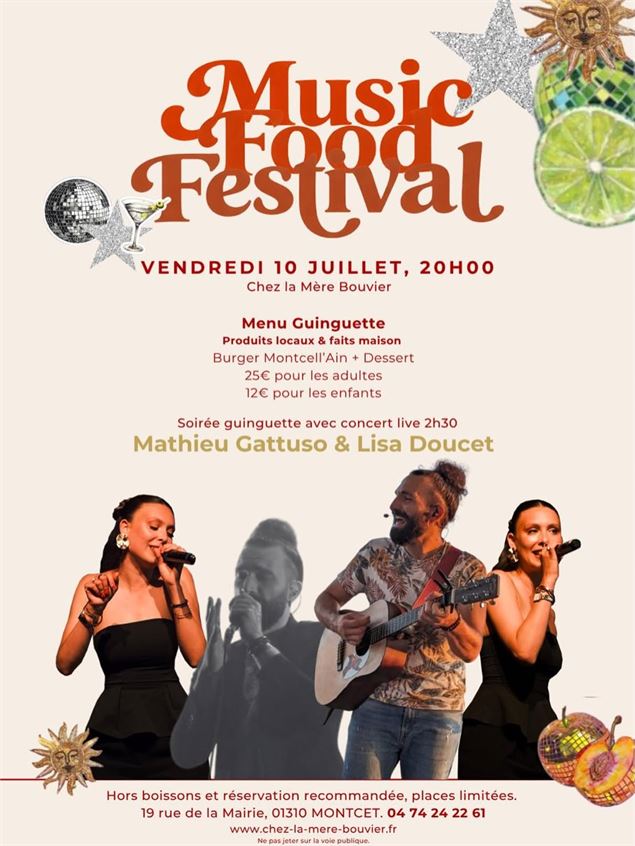 Affiche_Music Food Festival_Montcet - ©Chez La Mère Bouvier