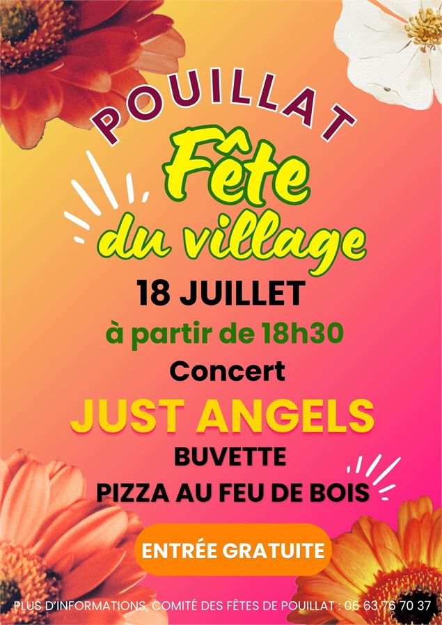 FETE DU VILLAGE - AFFICHE FAITE PAR LE COMITE DES FETES
