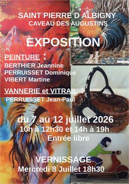 exposition de peinture vannerie et vitrail