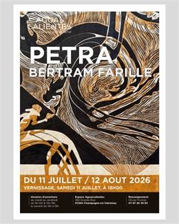 Exposition de peintures et sculptures de Pétra Farille Bertram à l'Espace Aguascalientes_Champagne-e