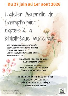 L'atelier aquarelle de Champfromier expose à la bibliothèque municipale_Champfromier - Bibliothèque 