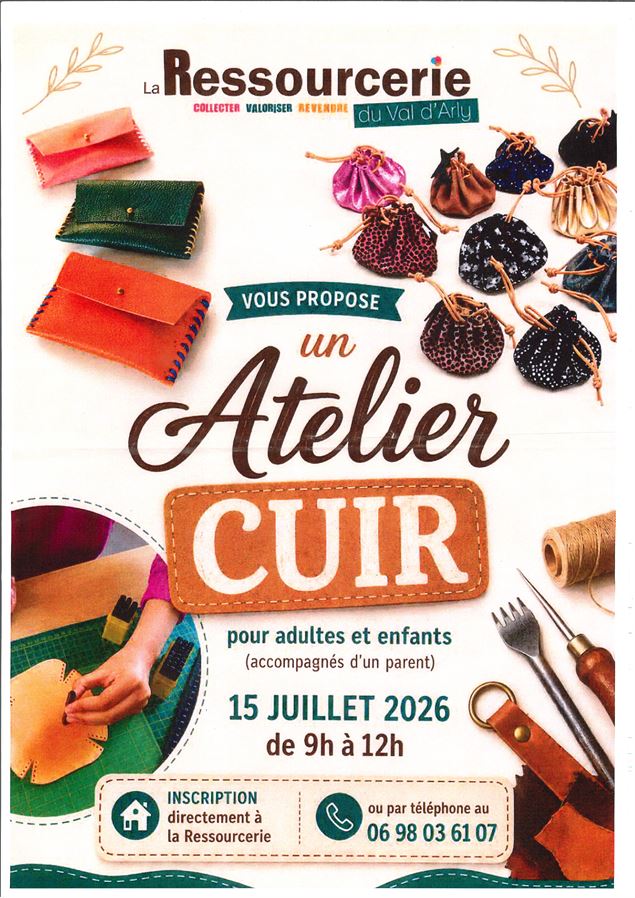 Atelier cuir avec la Ressourcerie du Val d'Arly_Flumet - Ressourcerie du Val d'Arly_Flumet