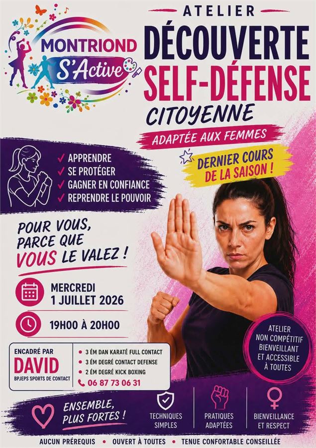 Atelier découverte self défense - Montriond s'active