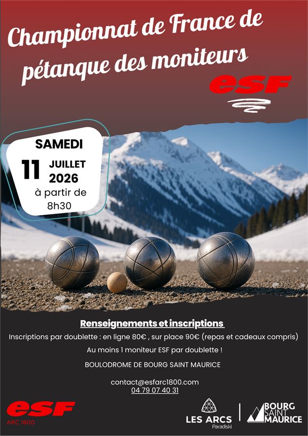 Affiche Poster Évènement Concours de Pétanque Simple Moderne Photo Bleu Rose.png