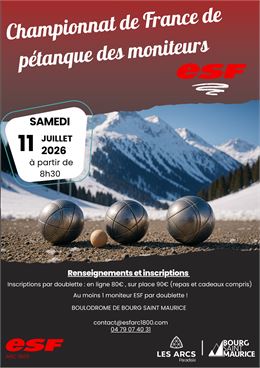 Affiche Poster Évènement Concours de Pétanque Simple Moderne Photo Bleu Rose.png